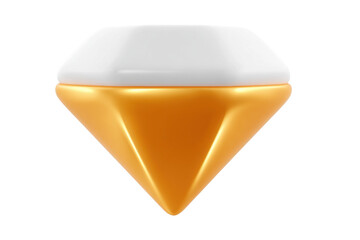 Minimalist product photography unique diamond-shaped containers. Isolated on transparent background, png.