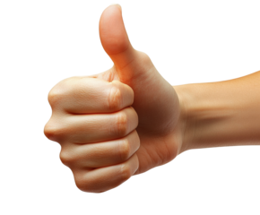 Celebrating achievement with a thumbs up gesture setup capture positive vibes isolated on transparent background, png