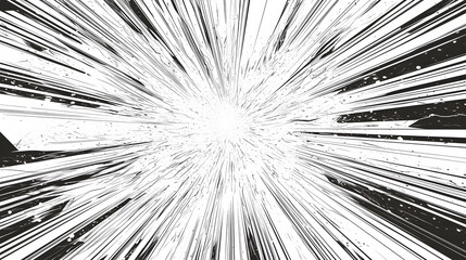 manga shock background radiating speed lines black and white