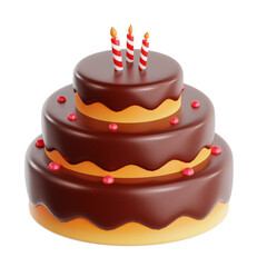 Birthday Cake 3D Icon