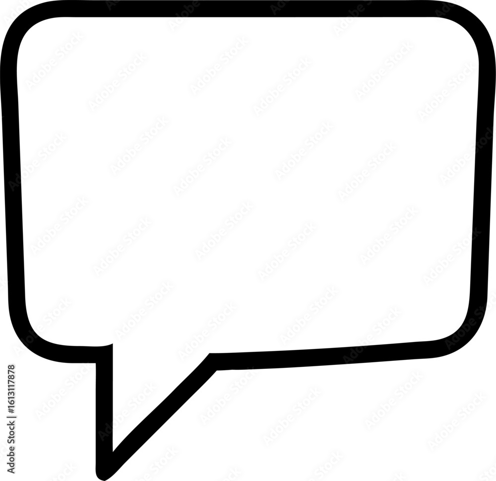 Poster a white speech bubble with a red arrow pointing up on a business graph