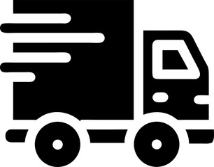 Vector illustration of a cartoon delivery truck, ideal for transport, shipping, and cargo services