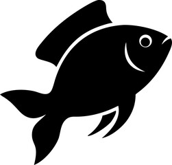 Obraz premium Cute marine animal fish vector illustration swimming in the ocean