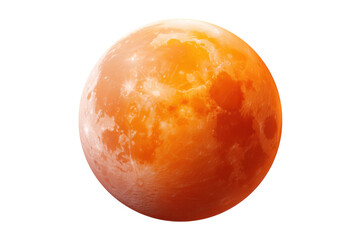 Exploring the orange moon celestial event night sky digital art. Isolated on transparent background, png.