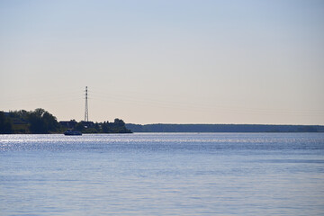 View of the Volga River in the ancient Russian city of Kostroma.