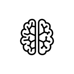 Brain symbol icon design. illustration isolated on white background.