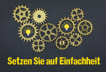 Setzen Sie auf Einfachheit	
