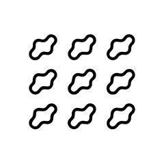 Silhouette of a Person Holding a Flag with a Grid Pattern on a White Background vector