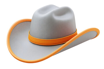Outdoor market product photography western cowboy hat close-up. Isolated on transparent background, png.