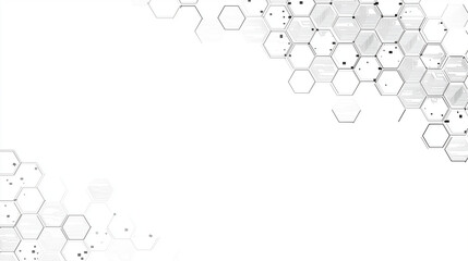 Abstract geometric pattern with hexagons on a white background space