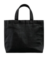 Stylish black tote bag fashion store product isolated on transparent background, png