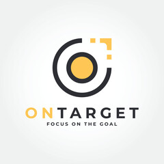 Minimalist Target Symbol for Business Goals. Target logo design