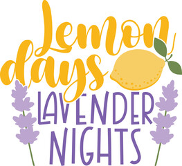 Lemon Days Lavender Nights - Mediterranean Summer Design