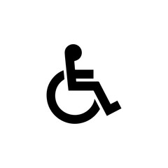 Disabled sign symbol icon design. illustration isolated on white background.