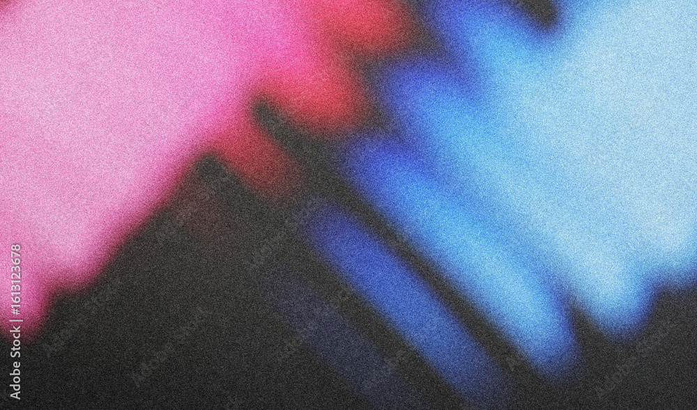 Poster modern and simple blue and red gradient colors background with grain rough texture