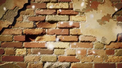 Weathered historic brick wall, dynamic light and dust, crumbling decay - Powered by Adobe