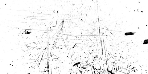 White and black sketch grunge backgrounds to create a distressed grain effect. rough urban texture vector. damaged crack and scratch dust wall texture. black splash on transparent background.