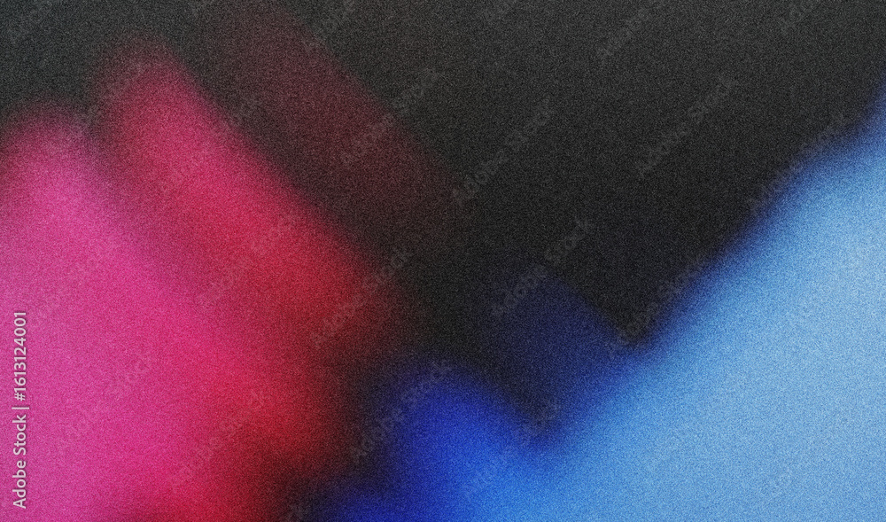 Poster modern and simple blue and red gradient colors background with grain rough texture