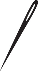 Needle shaped in silhouette.