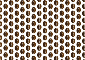Design Wallpaper Pattern Coffee Beans Vector
