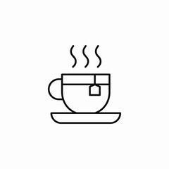 hot tea cup icon sign vector