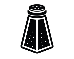 A black and white salt shaker isolated on white background Ai Generated