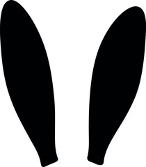 Black bunny ears silhouette