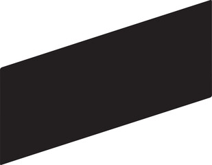 Parallelogram in silhouette image white background pure.