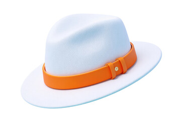 Stylish hat display fashion show product photography indoor close-up. Isolated on transparent background, png.