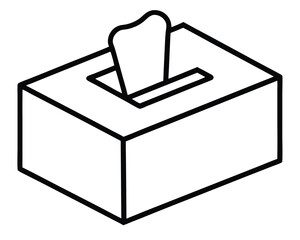 A tissue box with a tissue sticking out isolated on white background Ai Generated
