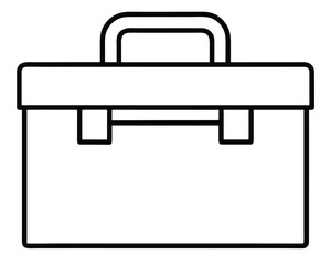 A simple toolbox isolated on white background for storing tools Ai Generated