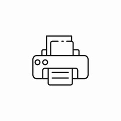 paper printer device icon sign vector
