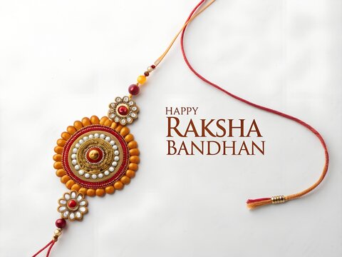 Happy Raksha Bandhan Indian festival celebration, cultural background	