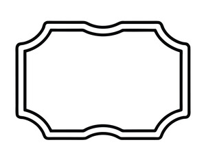 An ornate frame with a double border isolated on white background Ai Generated