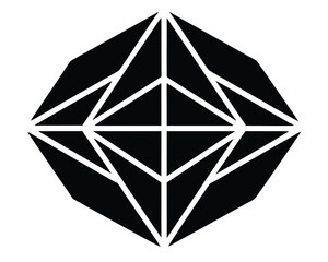 A geometric diamond shape design isolated on white background Ai Generated