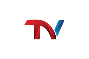 TV letter tv logo icon