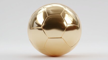 Naklejka premium Golden soccer ball illustration for sports achievement and celebration