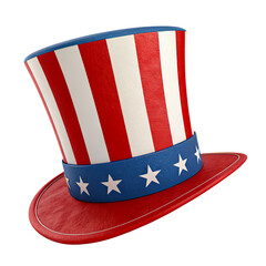 American Flag Hat Isolated on Transparent Background Patriotic Cap Clipart