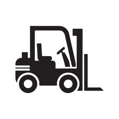 forklift vector silhouette clip art logo design illustration