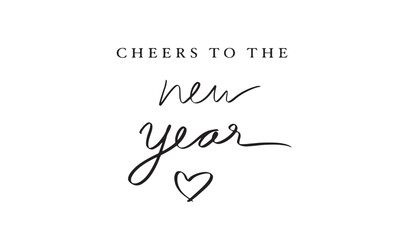 Cheers to the new year love heart shape black color object icon Cheers to the new year love heart shape december month winter season happy new year merry christmas xmas Cheers to the new year love art
