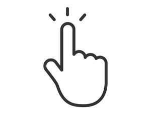Fototapeta premium クリックアイコン 手 ポインター フラットデザイン | ベクター素材 シンプル SVG 編集可能