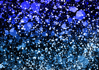 Blue Paint Splatter Texture  Abstract Ink Drops Background