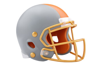 Fototapeta premium Football helmet display sports event modern design studio close-up. Isolated on transparent background, png.