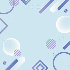 Geometric patterns in a scattered design.
A simple, pop pattern in blue, light blue, white. / 散りばめられた幾何学模様の背景素材 シンプルでポップな模様 青 水色 白
