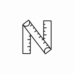 foldable ruler measure icon sign vector
