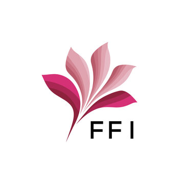 FFI Modern Floral Abstract Logo Design, FFI Later Logo, Creative Botanical Brand Identity, Luxury Flower Emblem for Business
