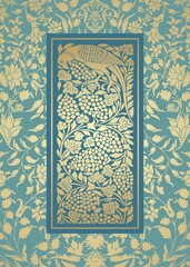 parrot, feathers , traditional wedding card design, royal India	