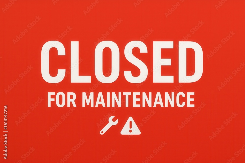 Poster red sign displaying 