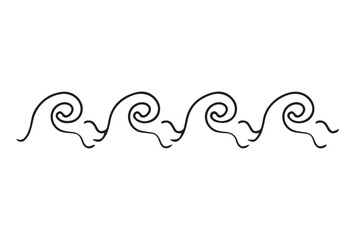 Seamless horizontal pattern with waves.
