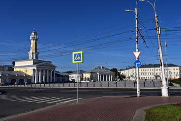 View of the center of the ancient Russian city of Kostroma.